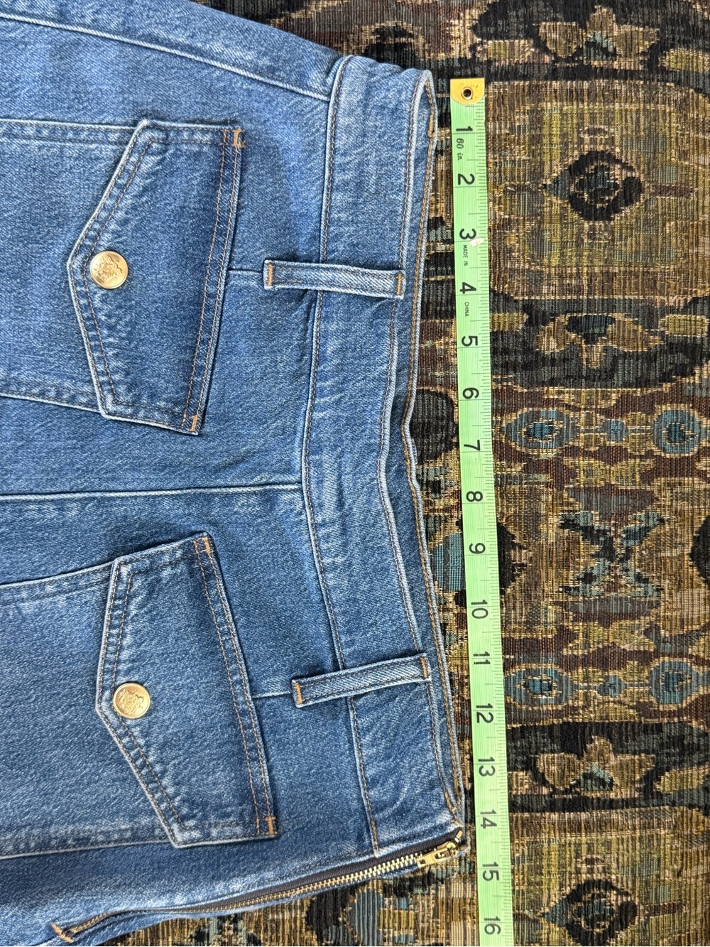 J.Crew Nautical Denim Shorts Gold Crest Buttons NWT 27 - Picture 5 of 10